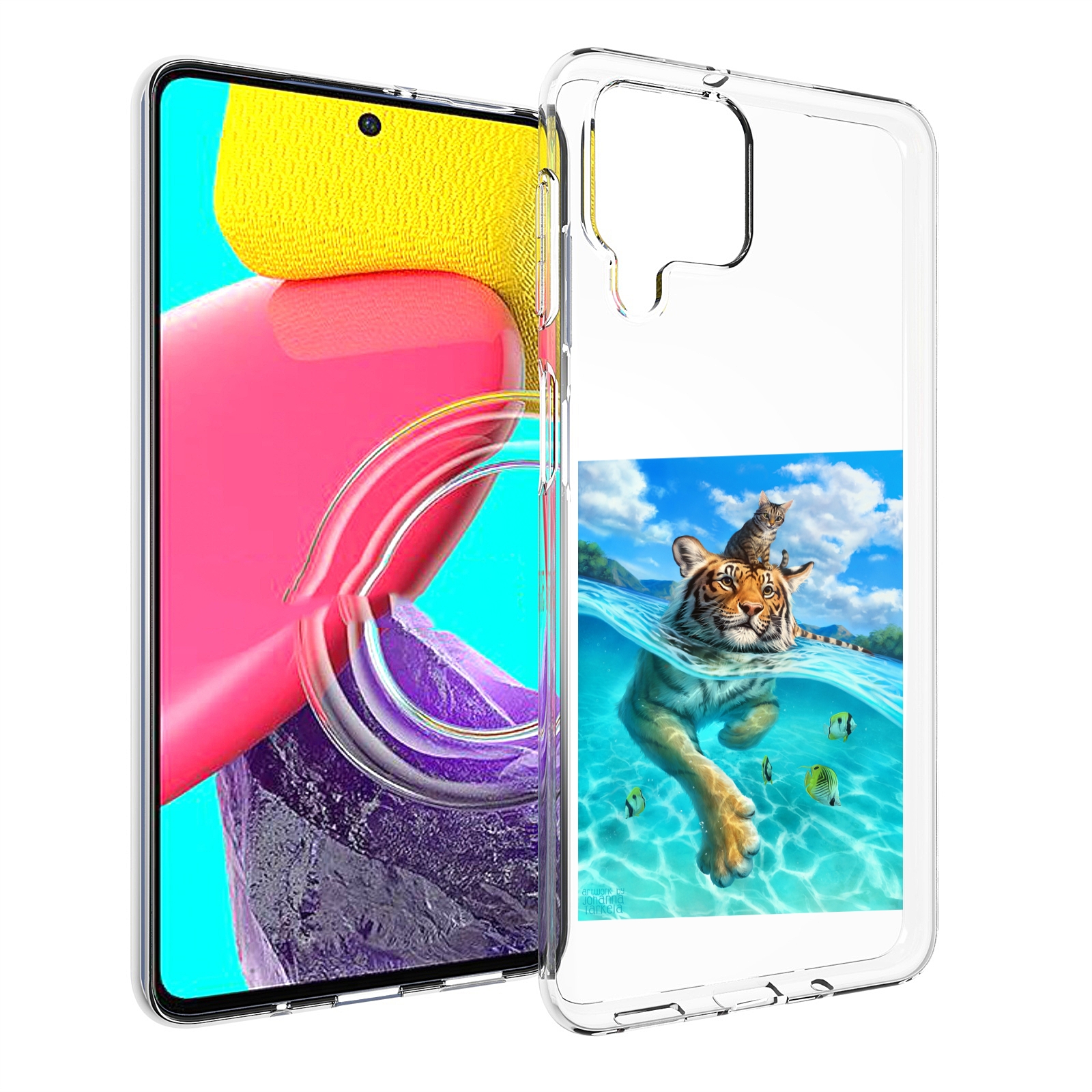 

Чехол MyPads Кот-на-тигре для Samsung Galaxy M53 (SM-M536), Прозрачный, Tocco