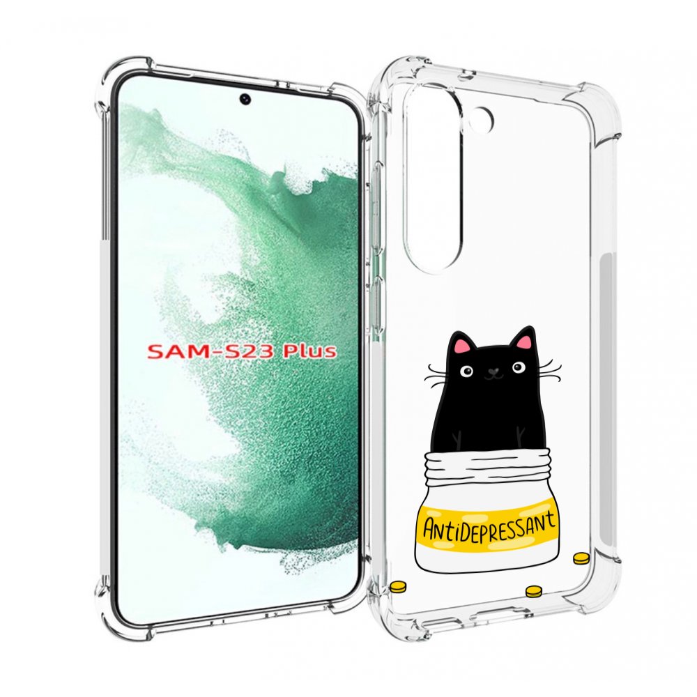 

Чехол MyPads Антидеприсан для Samsung Galaxy S23 Plus +, Прозрачный, Tocco