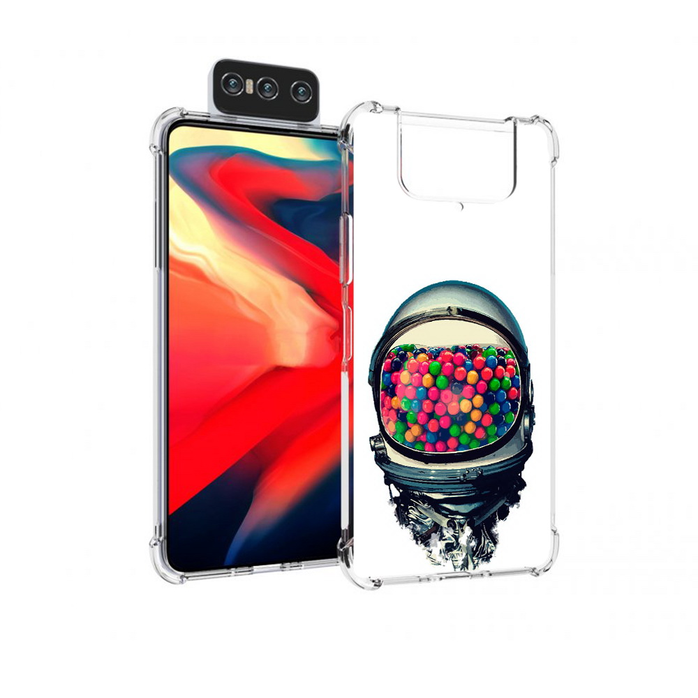 Чехол MyPads Tocco для Asus Zenfone 8 Flip шлем космонавта