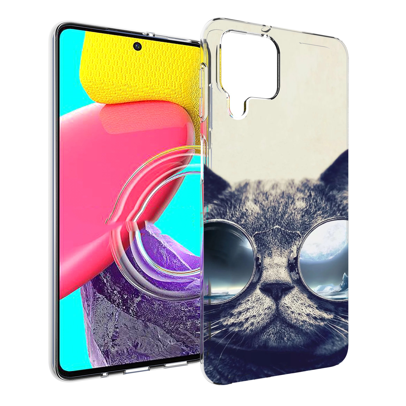 

Чехол MyPads Кот-в-очках-2 для Samsung Galaxy M53 (SM-M536), Прозрачный, Tocco