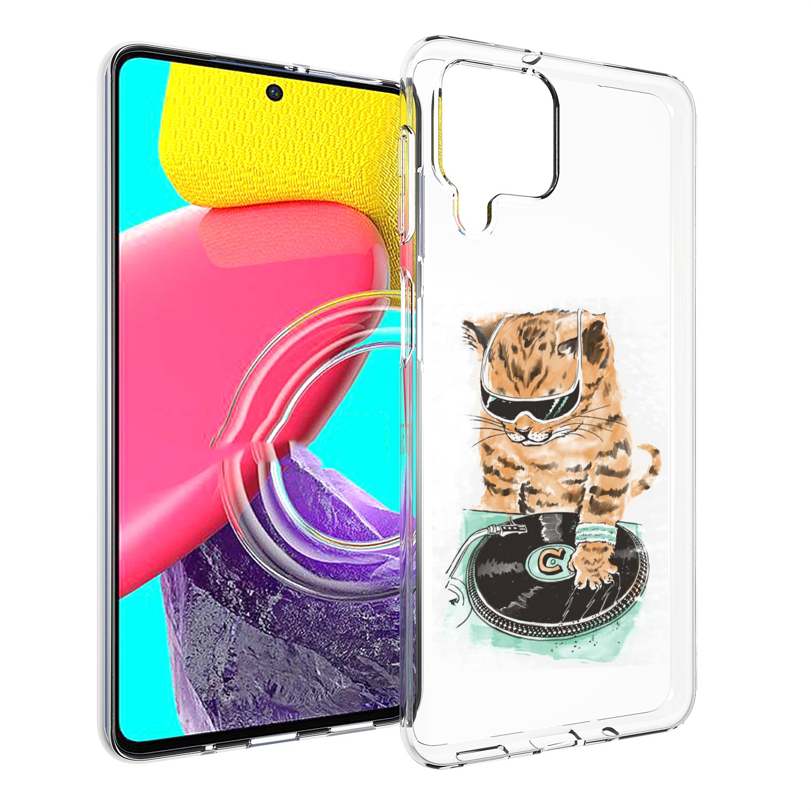 

Чехол MyPads Кот диджей для Samsung Galaxy M53 (SM-M536), Прозрачный, Tocco
