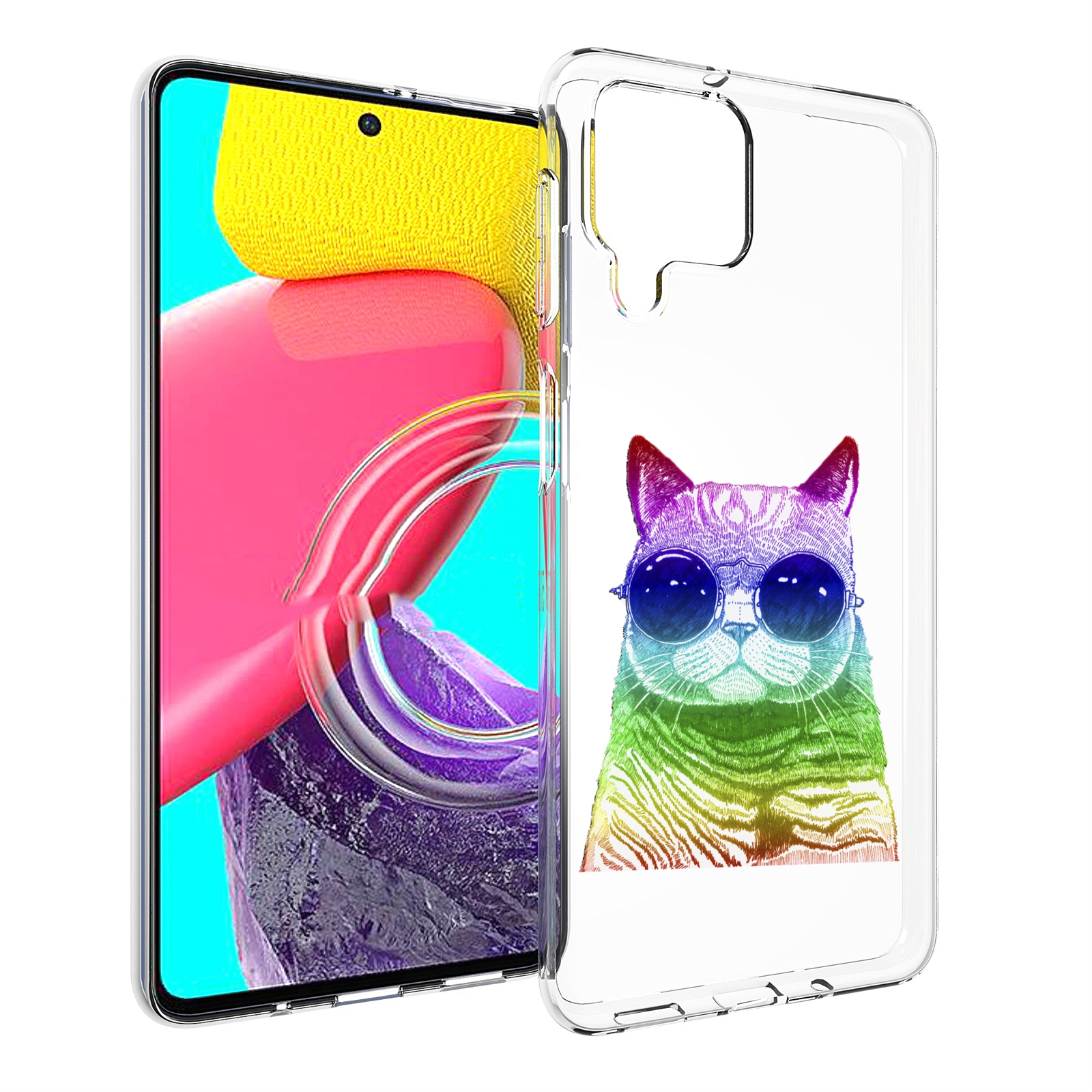 

Чехол MyPads Кот в очках для Samsung Galaxy M53 (SM-M536), Прозрачный, Tocco