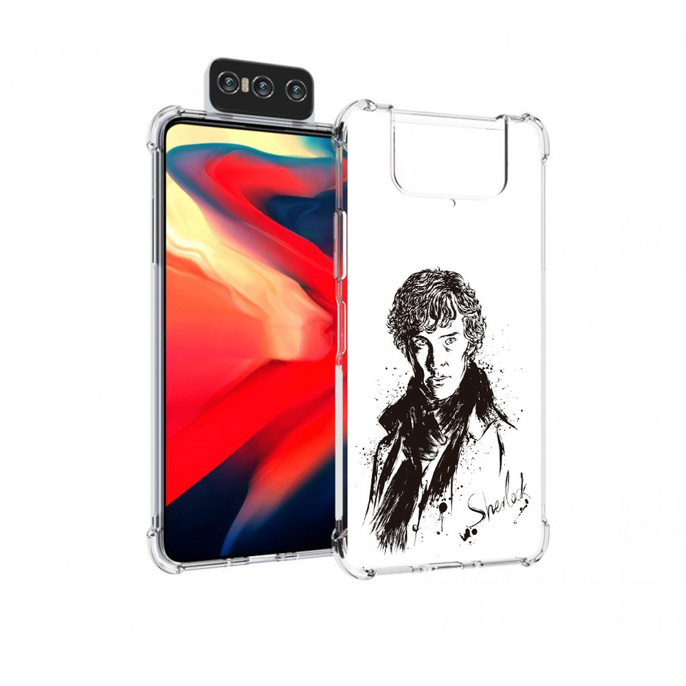 Чехол MyPads Tocco для Asus Zenfone 8 Flip шерлок холмс портрет