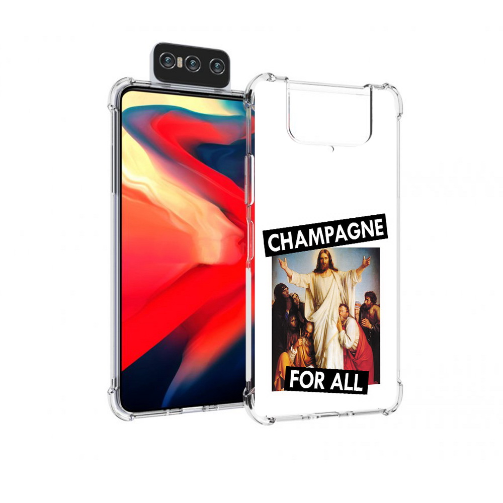 

Чехол MyPads Tocco для Asus Zenfone 8 Flip шампанское, Прозрачный, Tocco