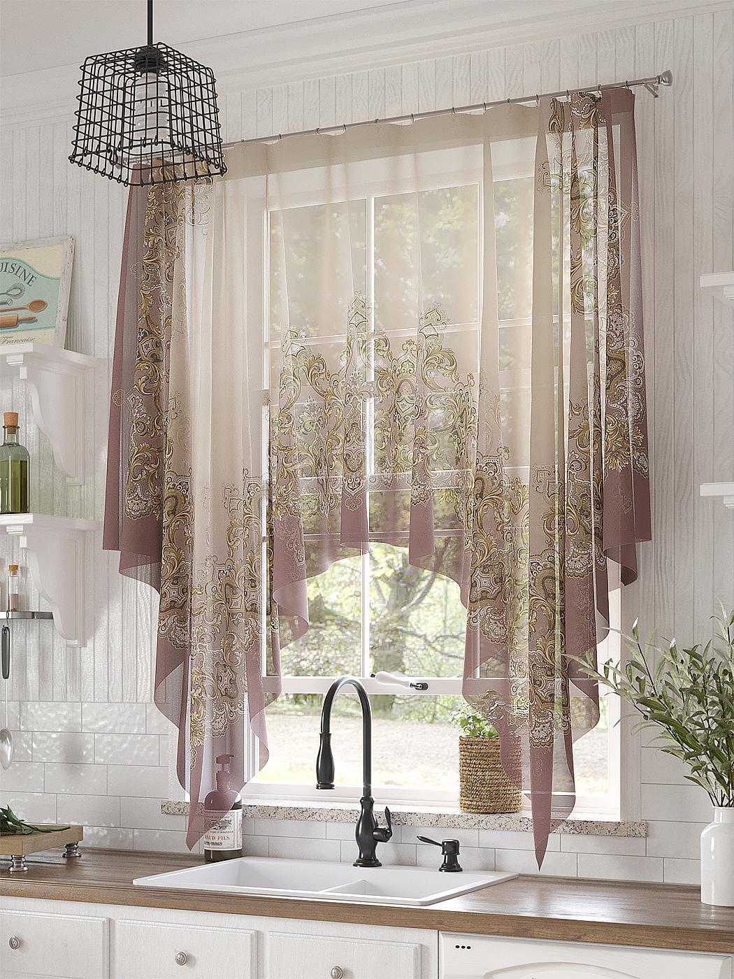 

Комплекты штор AT HOME Камиленс (коричневый) высота 145 см, ширина 200 см, Бежевый, 534252