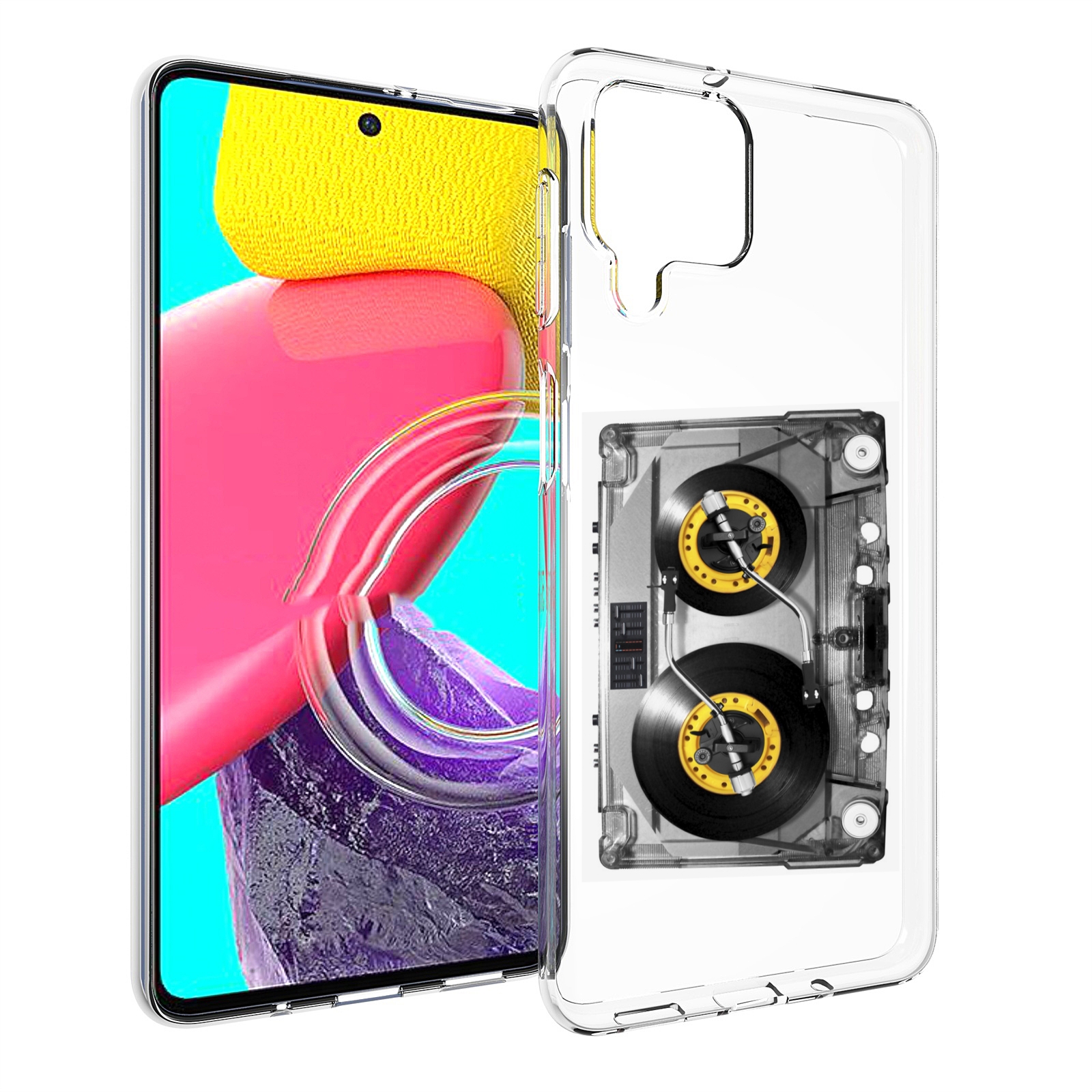 

Чехол MyPads Кассета музыкальная для Samsung Galaxy M53 (SM-M536), Прозрачный, Tocco