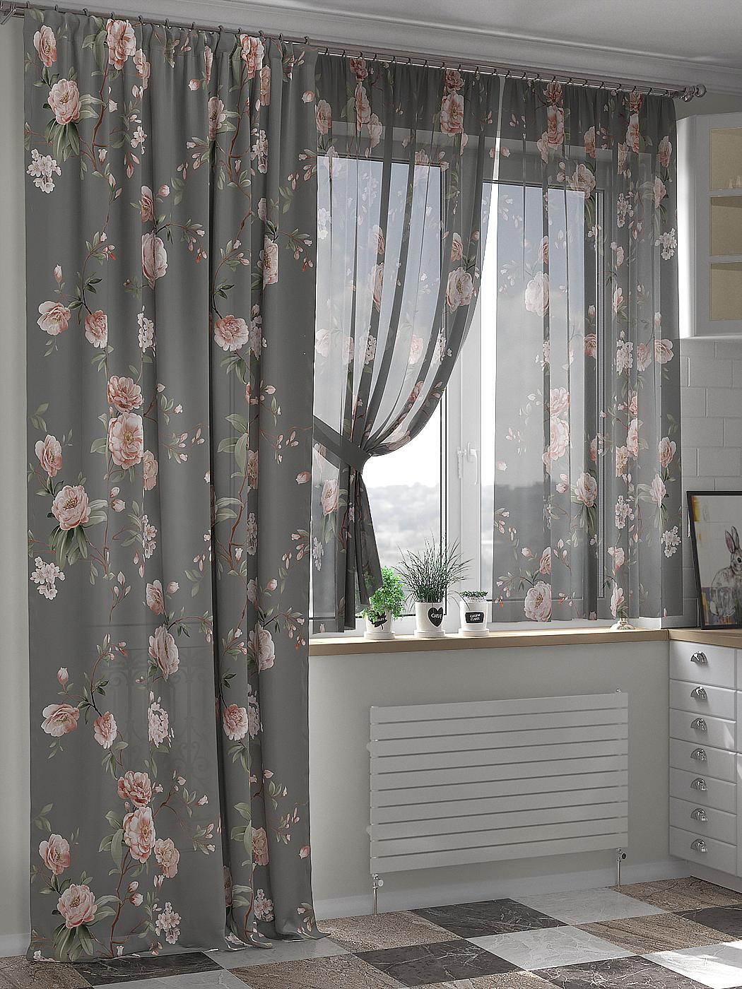 

Комплекты штор AT HOME Роумирс (темно-серый) высота 260 см, ширина 150 см, Бежевый, 524203