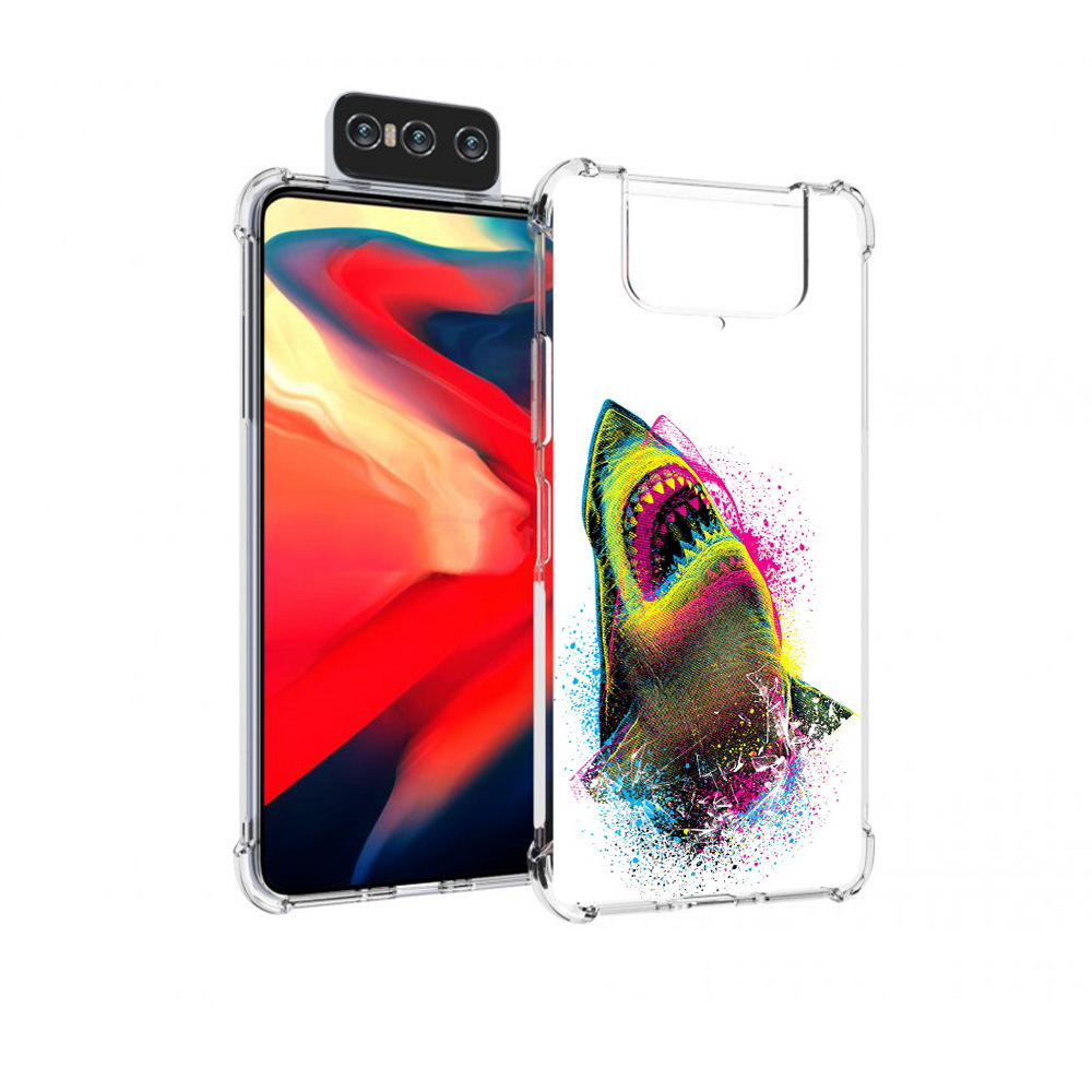 

Чехол MyPads Tocco для Asus Zenfone 8 Flip челюсти-2, Прозрачный, Tocco