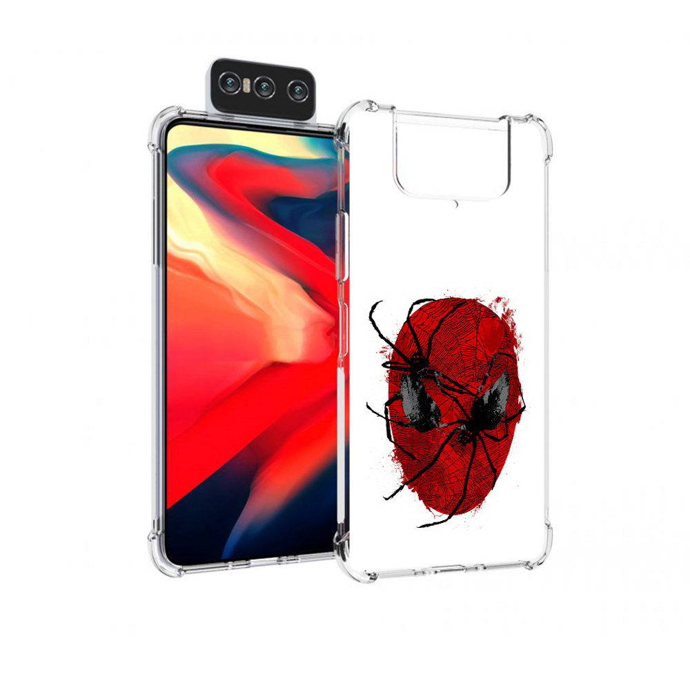 

Чехол MyPads Tocco для Asus Zenfone 8 Flip человек паук, Прозрачный, Tocco