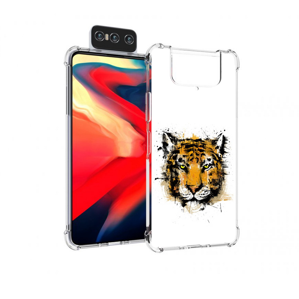 

Чехол MyPads Tocco для Asus Zenfone 8 Flip тигруля, Прозрачный, Tocco