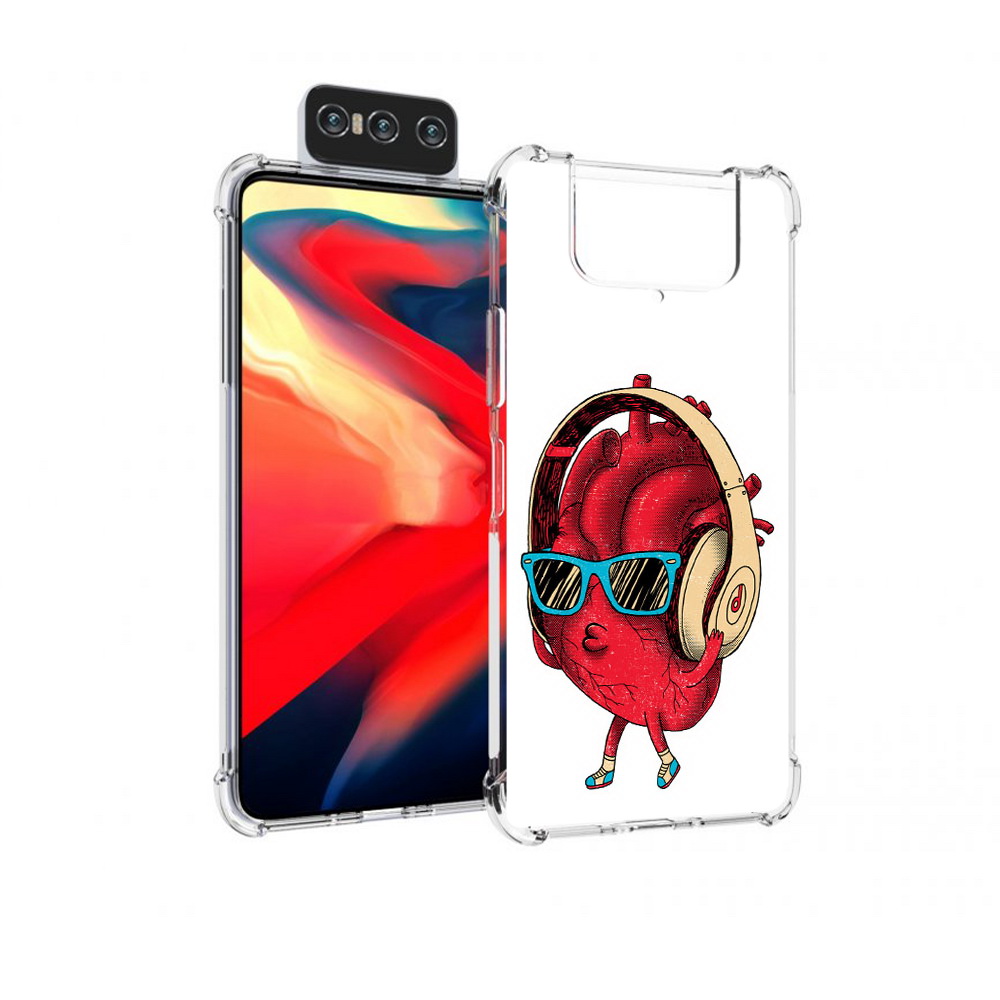 Чехол MyPads Tocco для Asus Zenfone 8 Flip слушай сердце