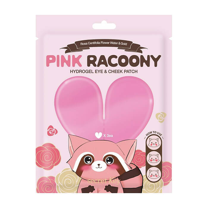 

Патчи для глаз и скул Secret Key Pink Racoony Hydro-Gel Eye & Cheek Patch