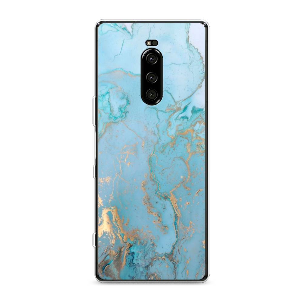 

Чехол Awog на Sony Xperia 1/XZ4 "Голубой мрамор рисунок", Разноцветный, 54250-3
