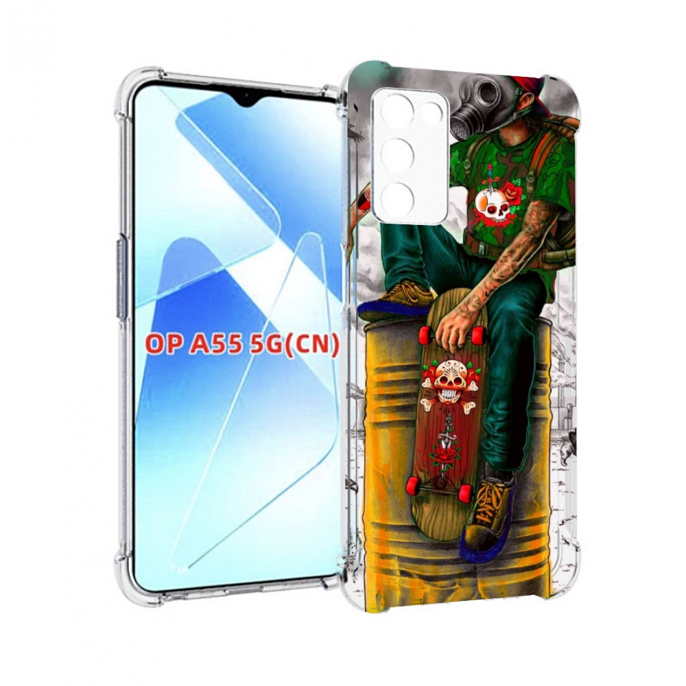 

Чехол MyPads скейтер в противогазе для Infinix Zero X Neo, Прозрачный, Tocco