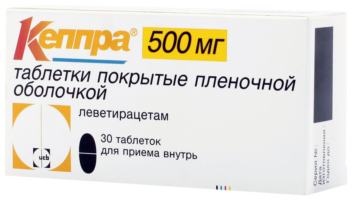 Купить Кеппра таблетки 500 мг 30 шт., UCB Pharma