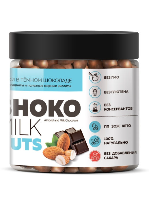 

Миндаль в шоколаде DopDrops, 330г, Shoko Milk Nuts Almond
