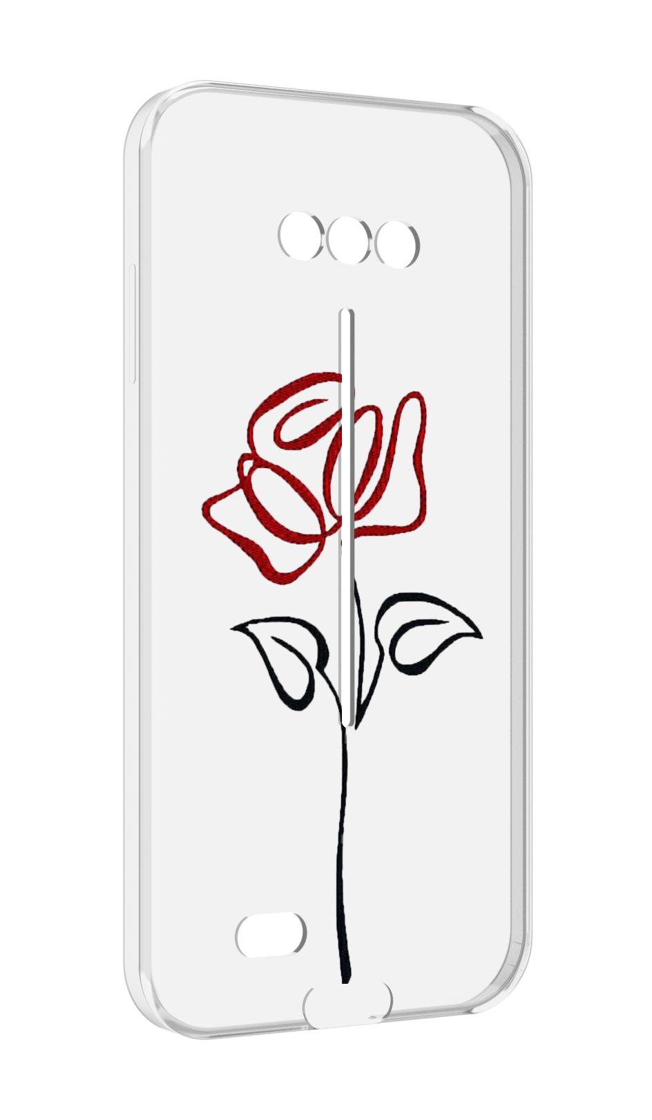 

Чехол MyPads цветок в одну линию для Doogee S41/S41 Pro противоударный, Tocco