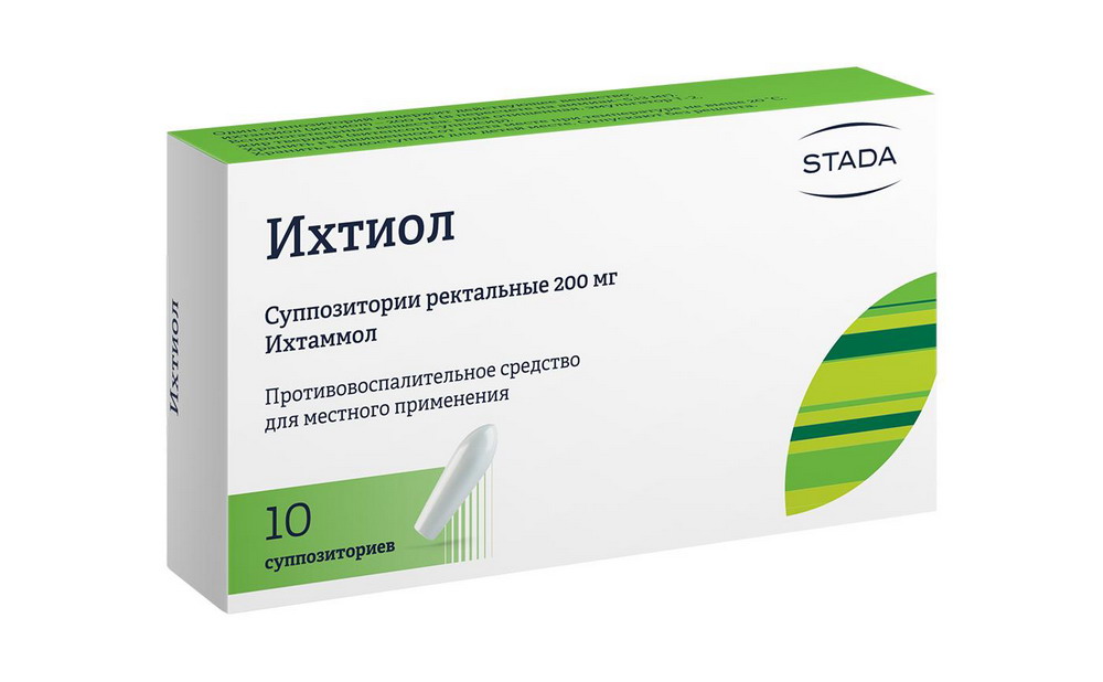 

Ихтиол суппозитории ректальные 200 мг 10 шт.