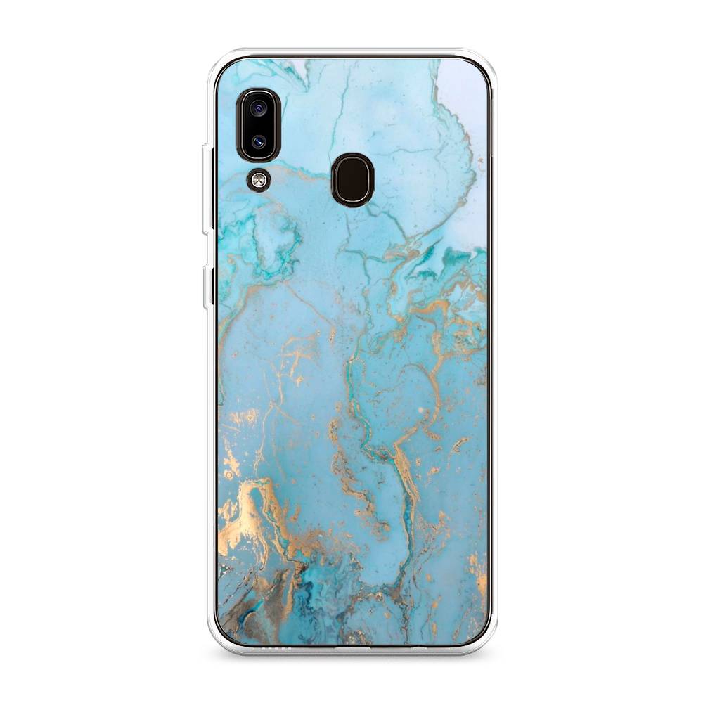 

Чехол Awog на Samsung Galaxy A20/A30 "Голубой мрамор рисунок", Разноцветный, 27650-3