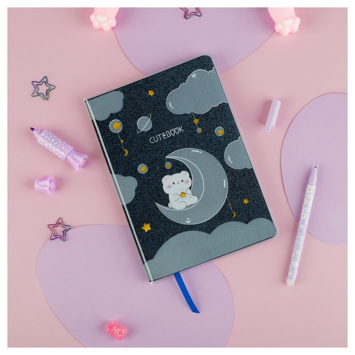 

Записная книжка MESHU Cutestar А5 80л в линию, кожзам, съемная пластиковая обложка