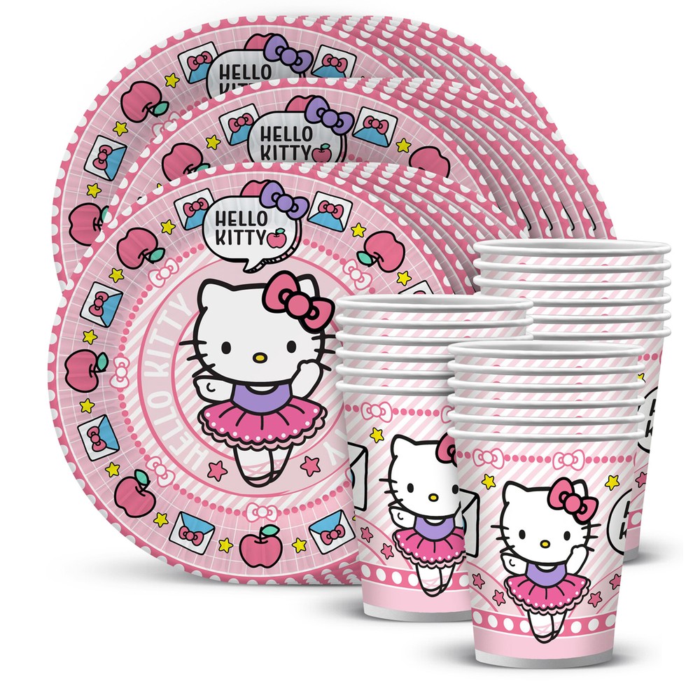 

Набор для праздника ND Play Hello Kitty тарелка, стакан по 18 шт, Розовый, Hello Kitty