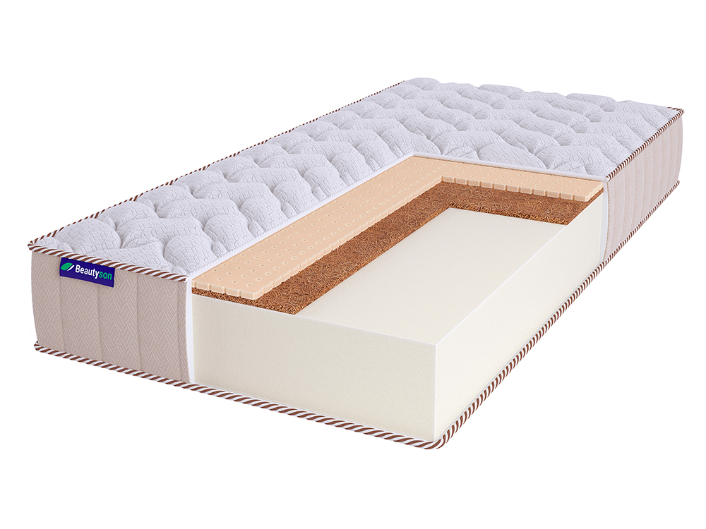 

Матрас Beautyson Roll Foam 14 Mix Lux 160х195, Бежевый;белый;серый;серебристый, Roll Foam 14 Mix Lux