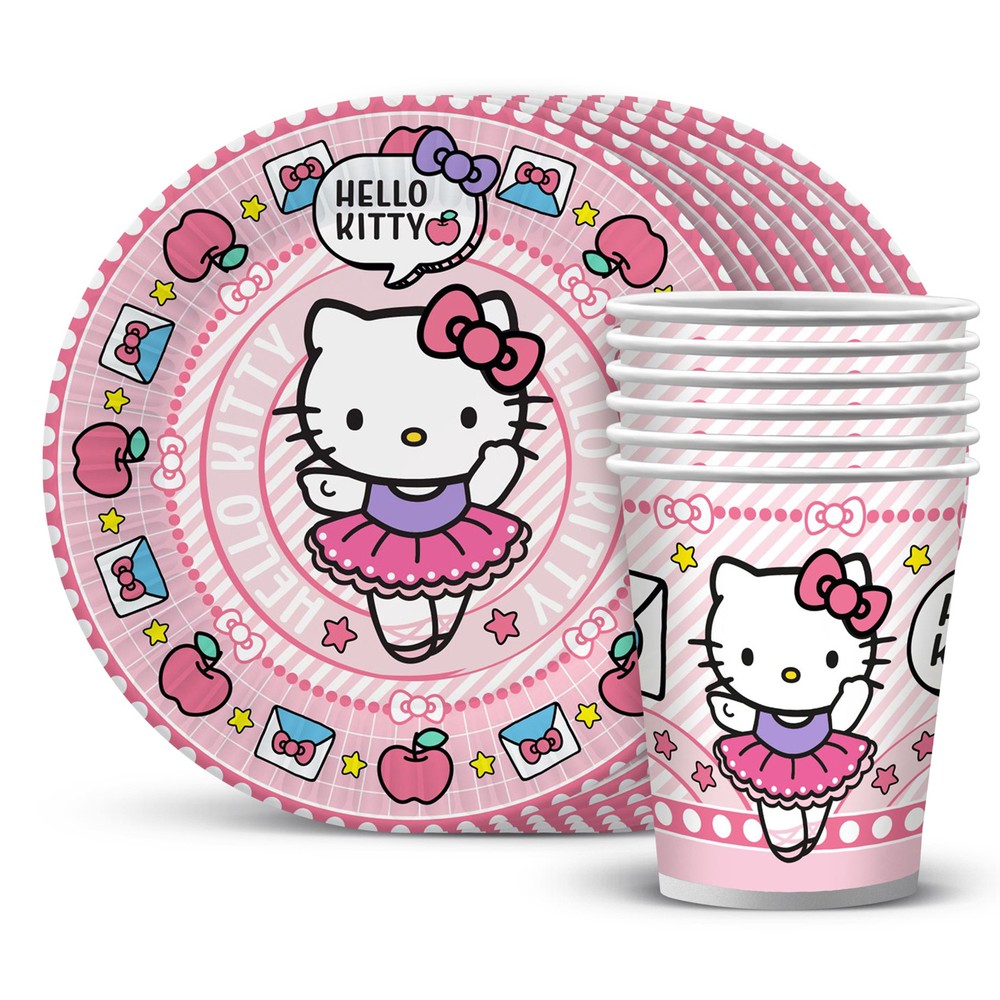 

Набор для праздника ND Play Hello Kitty тарелка, стакан по 6 шт, Розовый, Hello Kitty