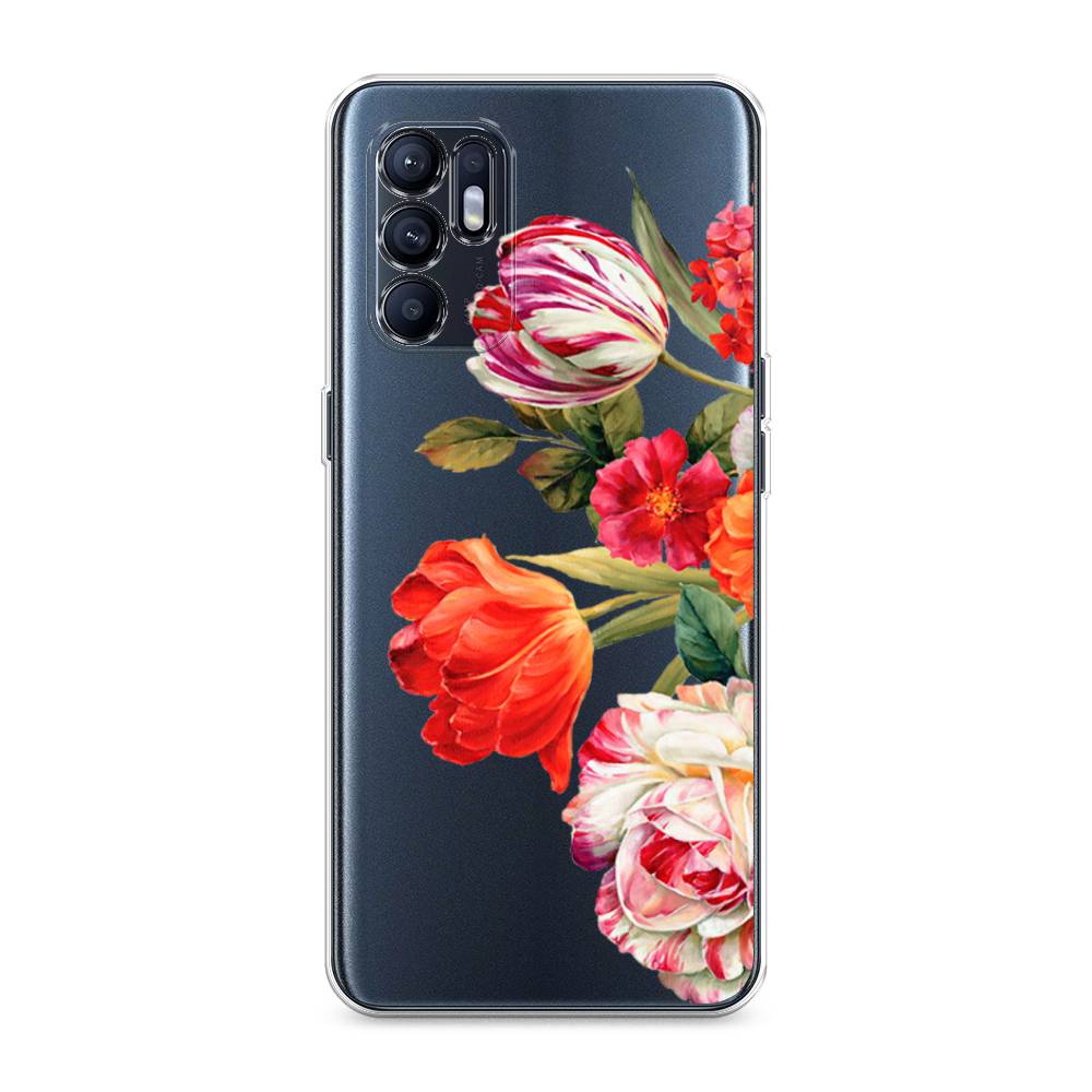 

Чехол Awog на Oppo Reno 6 "Весенний букет", Разноцветный, 257850-8