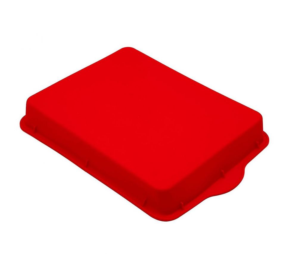 

Форма д/выпечки силиконовая ПРЯМОУГОЛЬНИК с ручками 30*22*4см