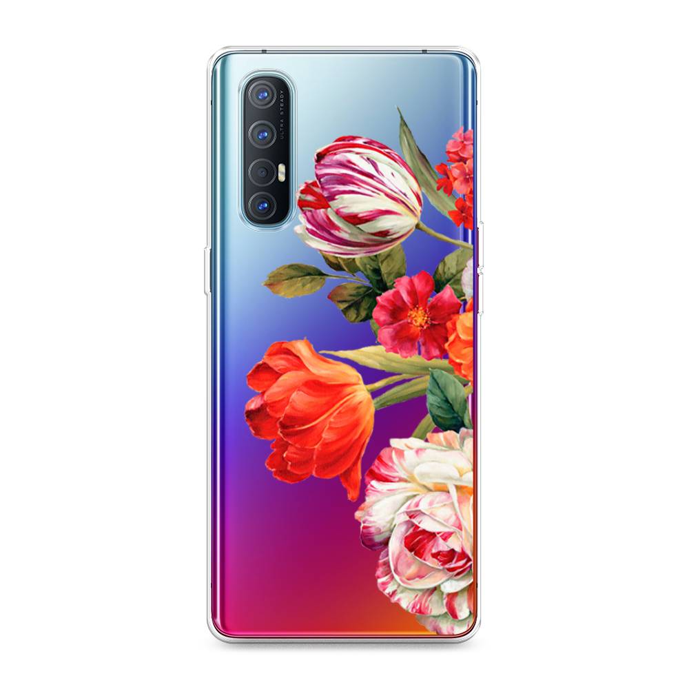 

Чехол Awog на Oppo Reno 3 Pro "Весенний букет", Разноцветный, 252550-8