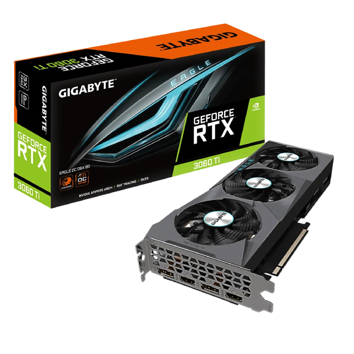 Видеокарта GIGABYTE NVIDIA GeForce RTX 3060 Ti EAGLE OC (LHR) (GV-N306TXEAGLE OC-8GD(0))