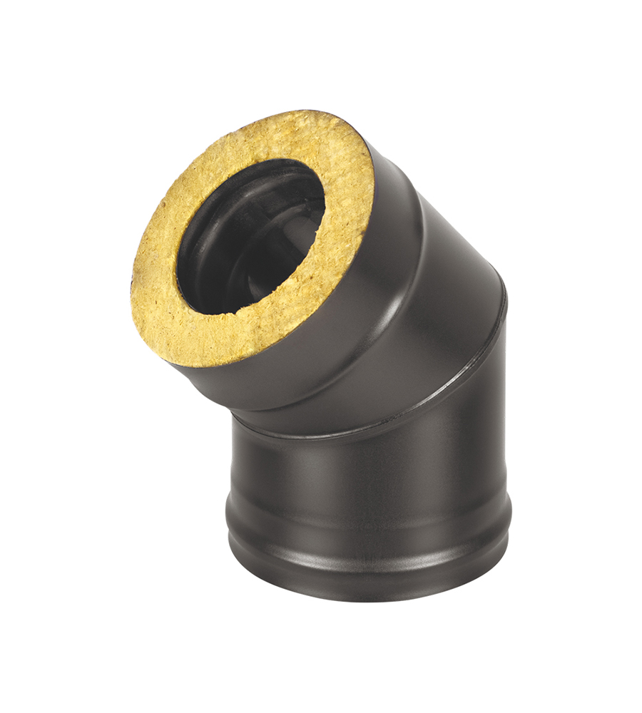 

Сэндвич-колено BLACK (AISI 430/0,8мм) 45* 2 секции (120x200), Черный