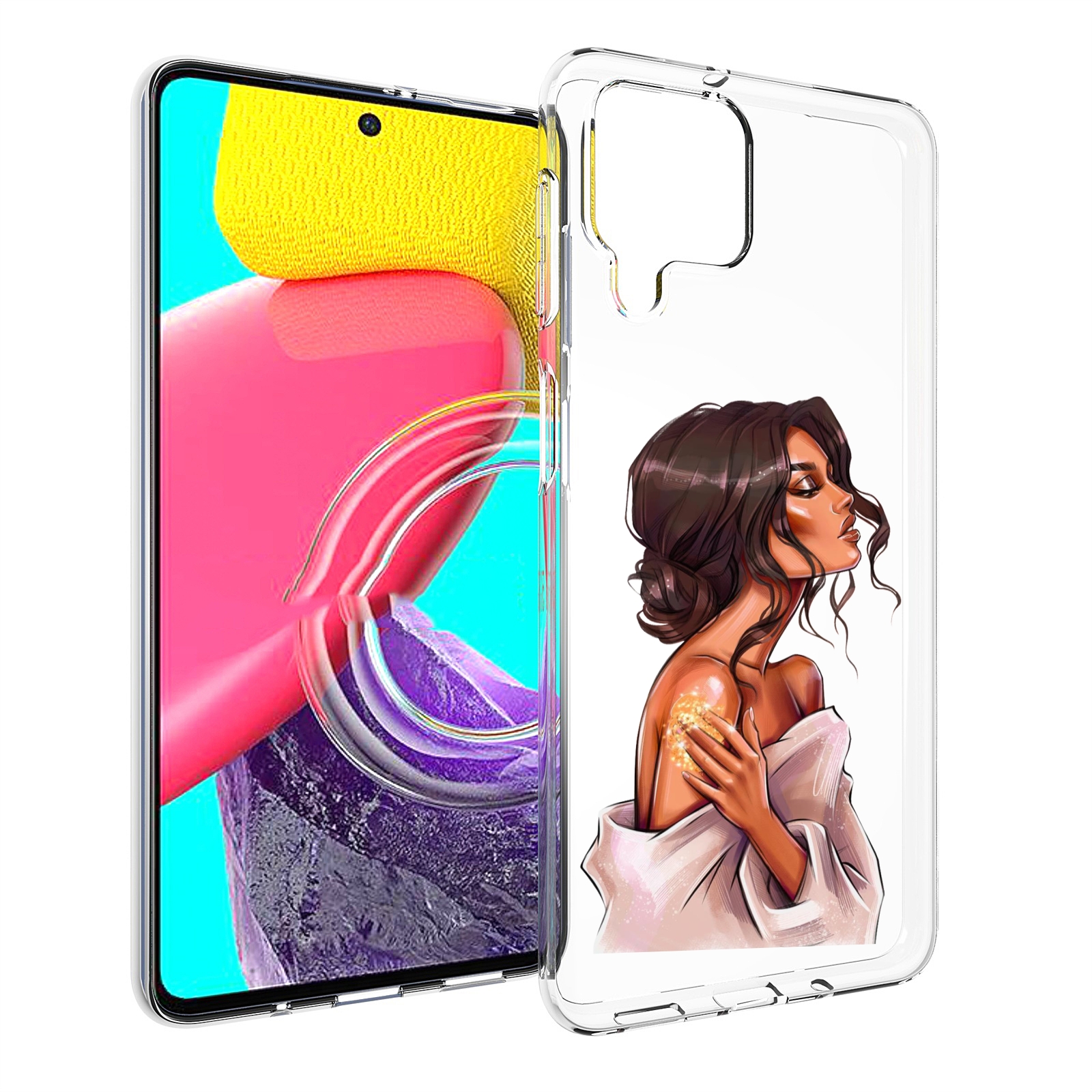

Чехол MyPads Девушка-нежная женский для Samsung Galaxy M53 (SM-M536), Прозрачный, Tocco