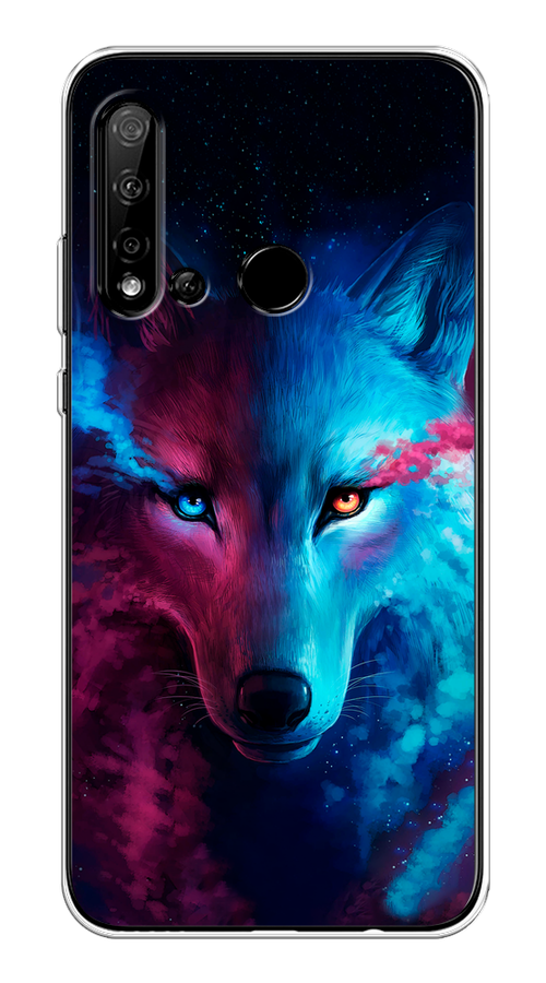 

Чехол Awog на Huawei P20 lite 2019 "Волшебный волк", Черный;серый, 69750-1