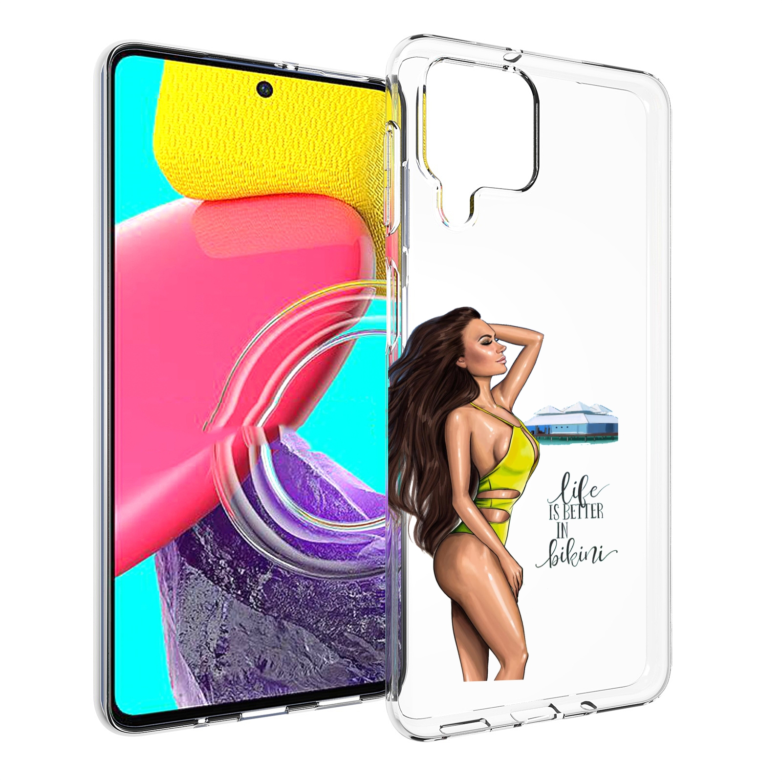 

Чехол MyPads Девушка-в-купальнике для Samsung Galaxy M53 (SM-M536), Прозрачный, Tocco