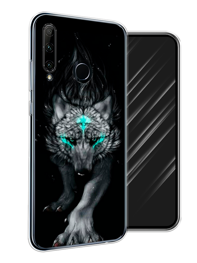 

Чехол Awog на Huawei P Smart Plus 2019 "Волшебный волк", Черный;серый, 69250-2