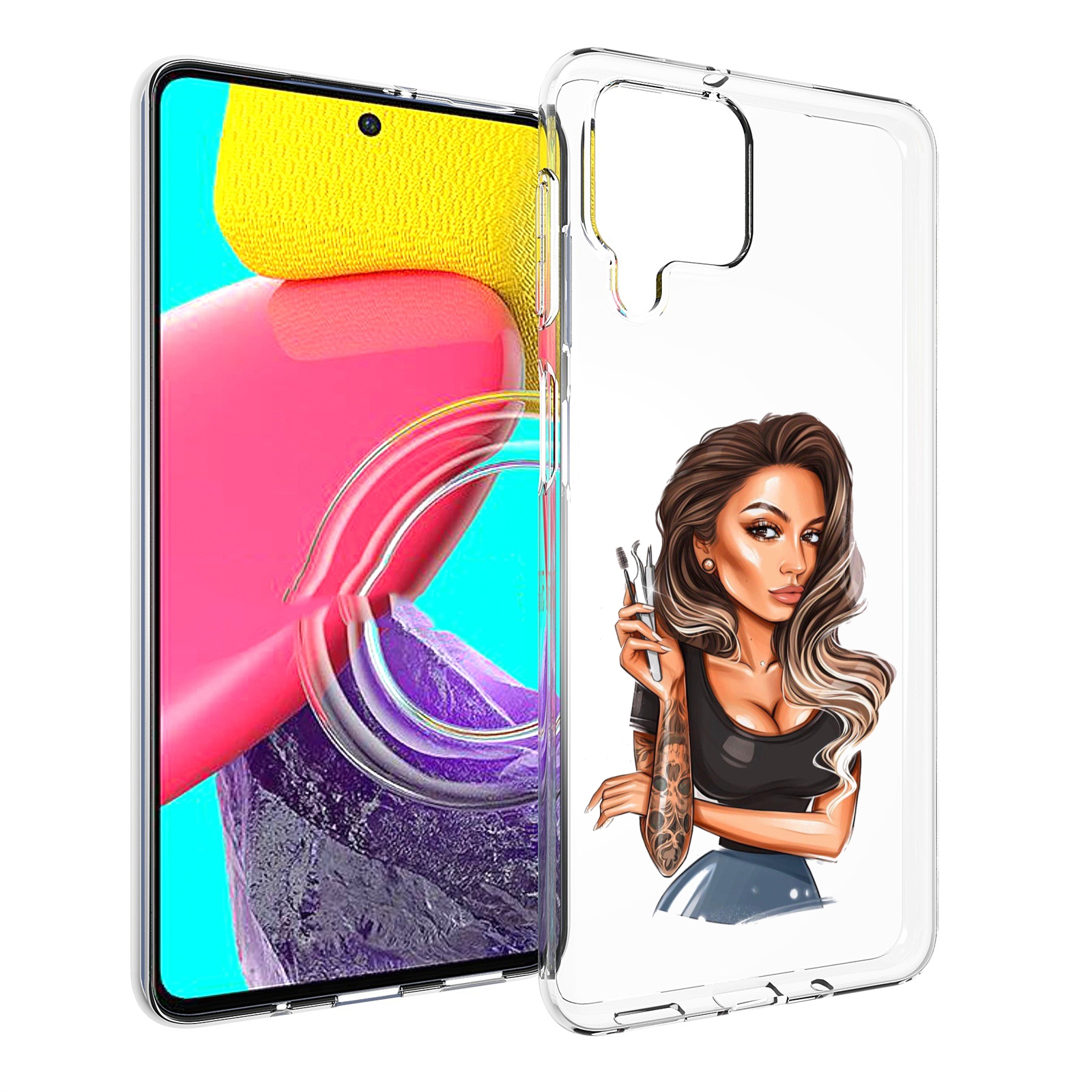 

Чехол MyPads Девушка-бровист для Samsung Galaxy M53 (SM-M536), Прозрачный, Tocco