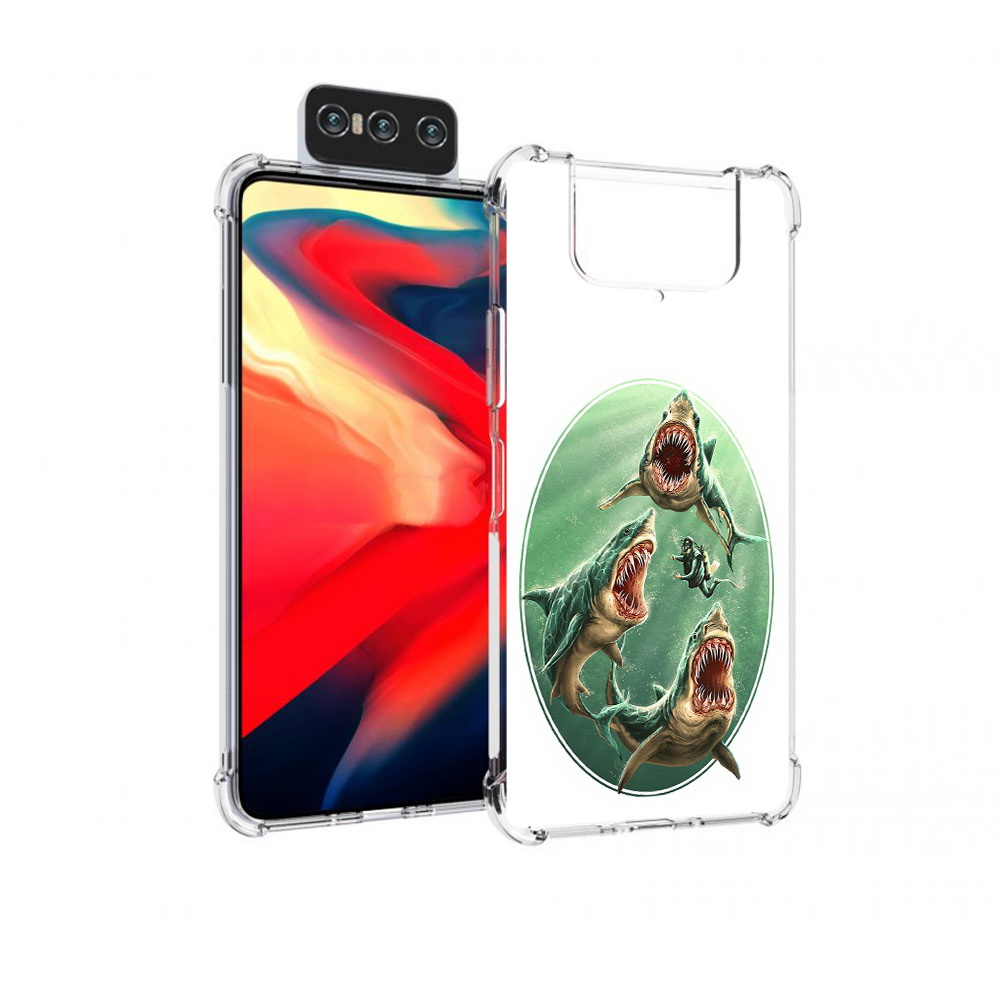 Чехол MyPads Tocco для Asus Zenfone 8 Flip синяя бездна