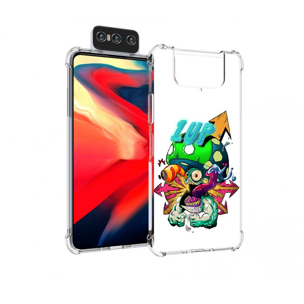 

Чехол MyPads Tocco для Asus Zenfone 8 Flip сильный гриб абстракция, Прозрачный, Tocco