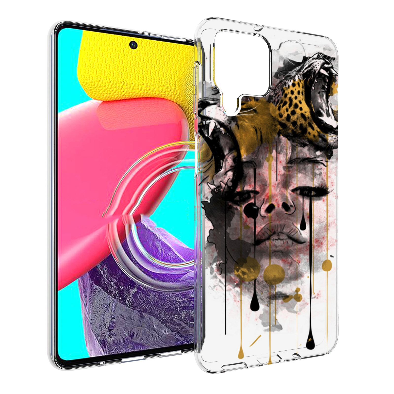 

Чехол MyPads Девушка гепард женский для Samsung Galaxy M53 (SM-M536), Прозрачный, Tocco
