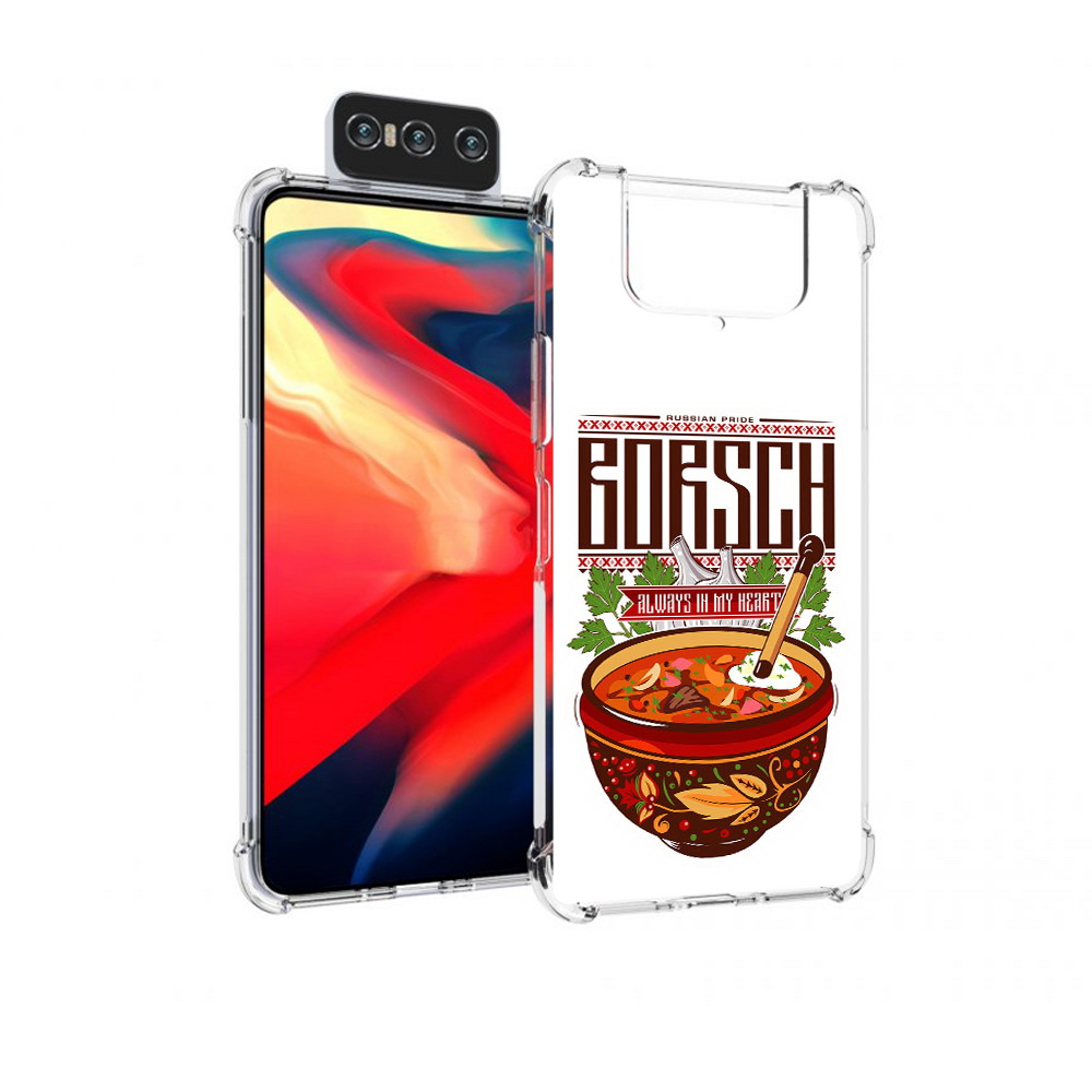 Чехол MyPads Tocco для Asus Zenfone 8 Flip русский борщ