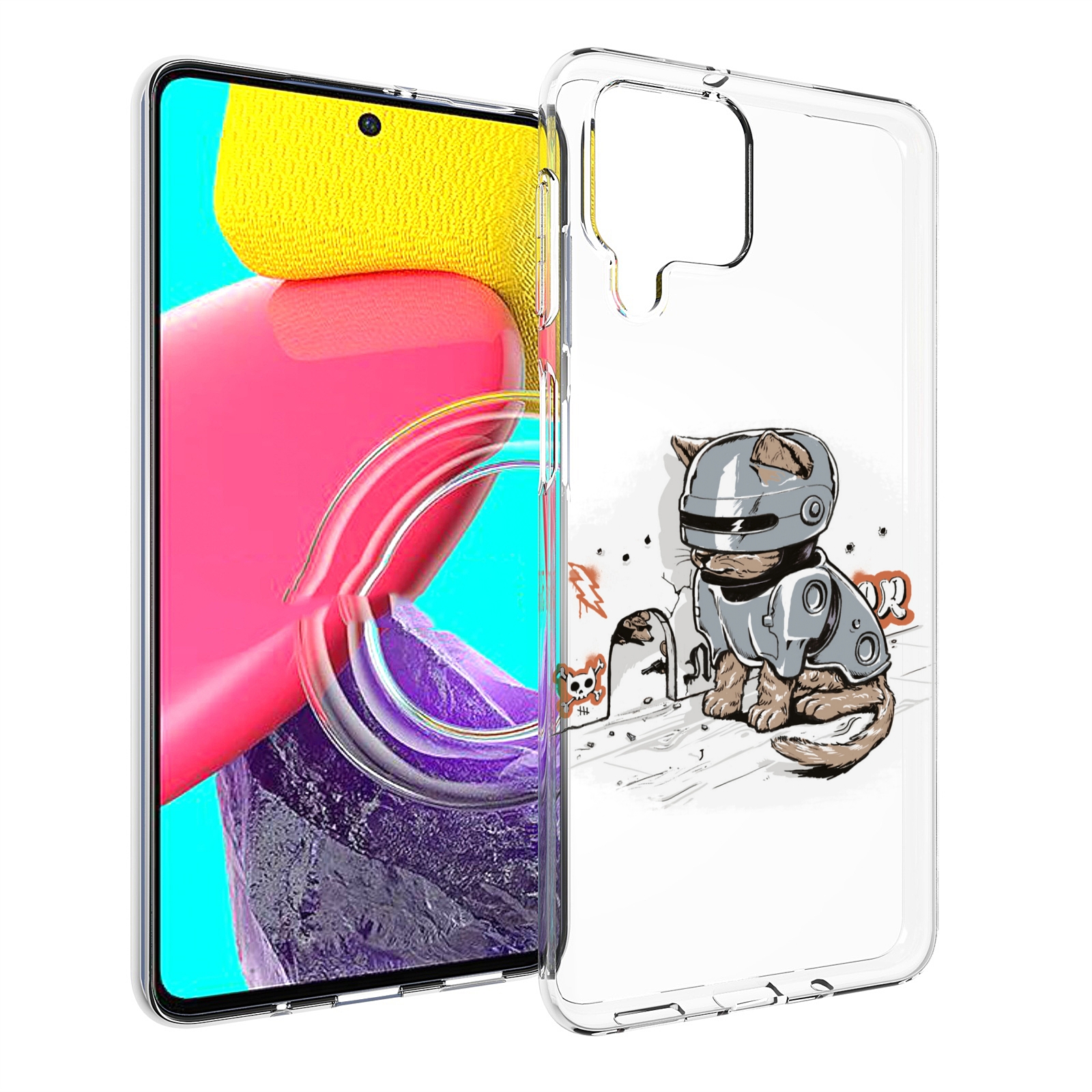 

Чехол MyPads Грозный кот для Samsung Galaxy M53 (SM-M536), Прозрачный, Tocco