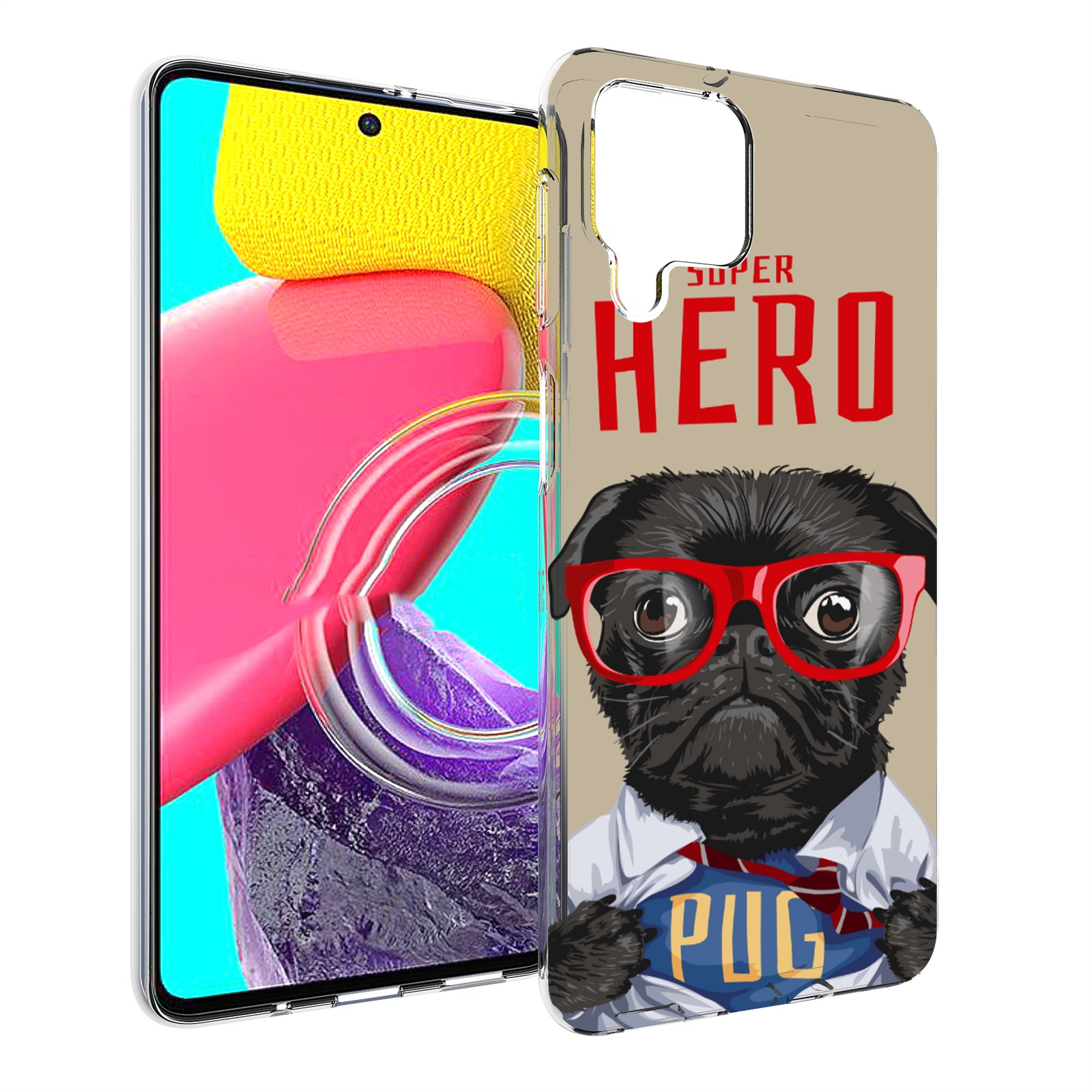 

Чехол MyPads Герой-PUG для Samsung Galaxy M53 (SM-M536), Прозрачный, Tocco