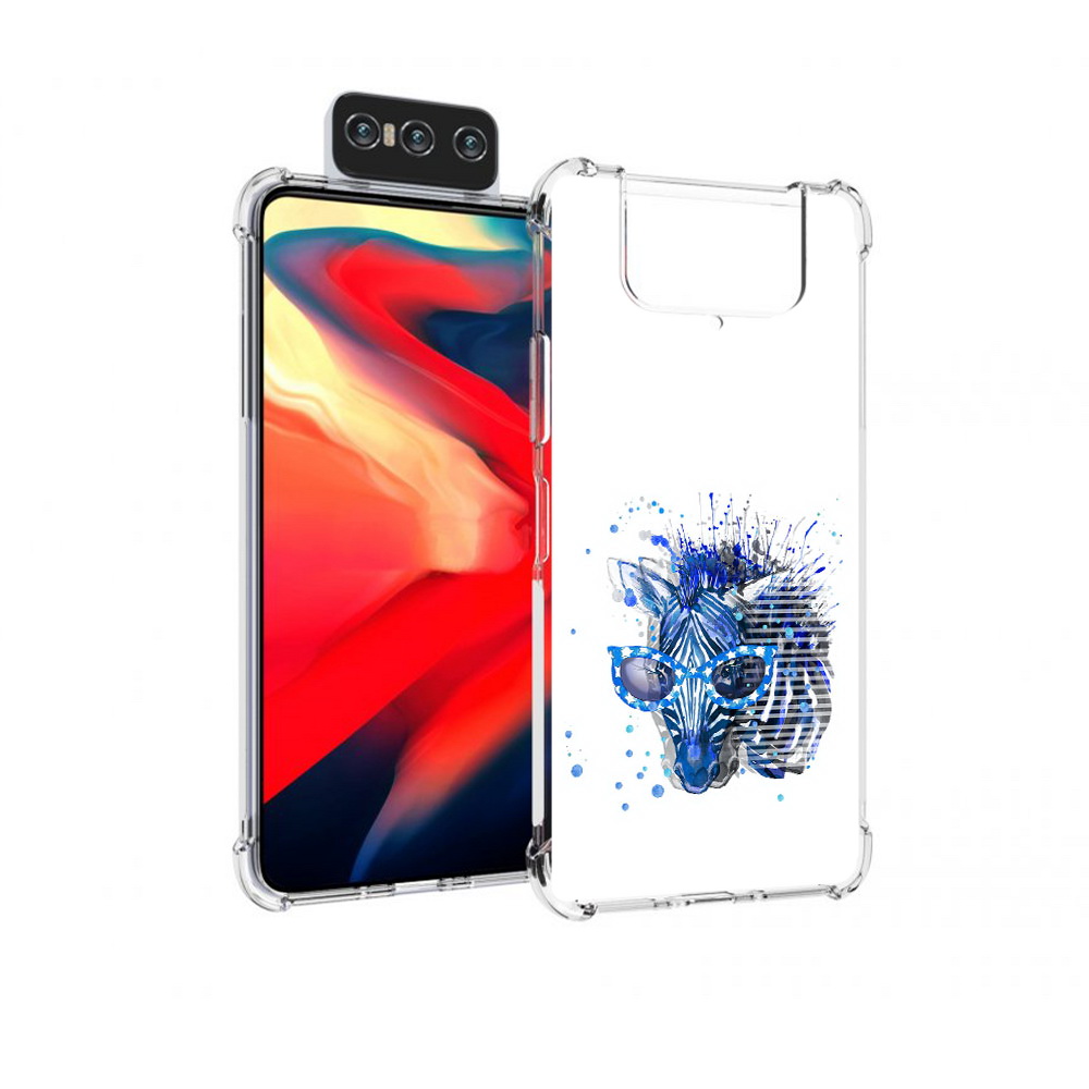 Чехол MyPads Tocco для Asus Zenfone 8 Flip расплывчатая зебра