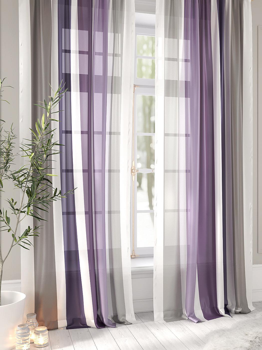 

Тюль AT HOME Флокрис высота 260 см, ширина 150 см, крепление - шторная лента, Белый, 970143