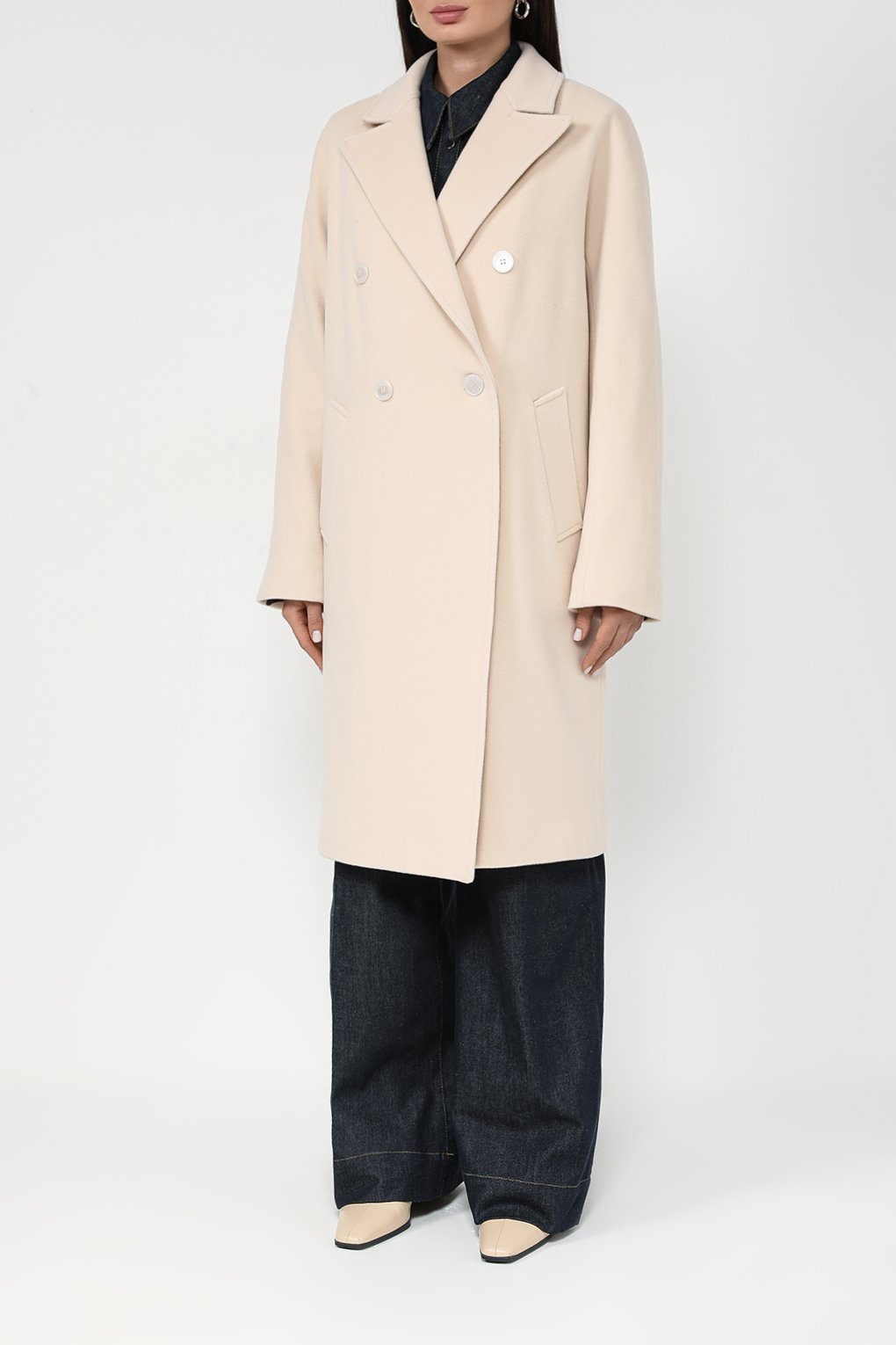 

Пальто женское SABRINA SCALA SS24016179 бежевое 50 RU, Бежевый, SS24016179