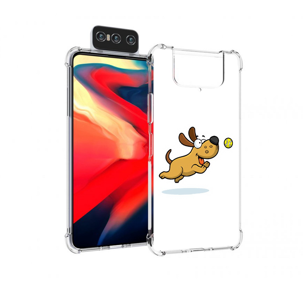 

Чехол MyPads Tocco для Asus Zenfone 8 Flip пёсик, Прозрачный, Tocco