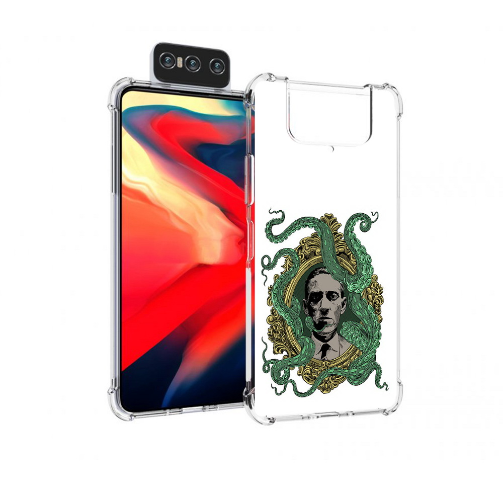 

Чехол MyPads Tocco для Asus Zenfone 8 Flip портрет с кракеном, Прозрачный, Tocco