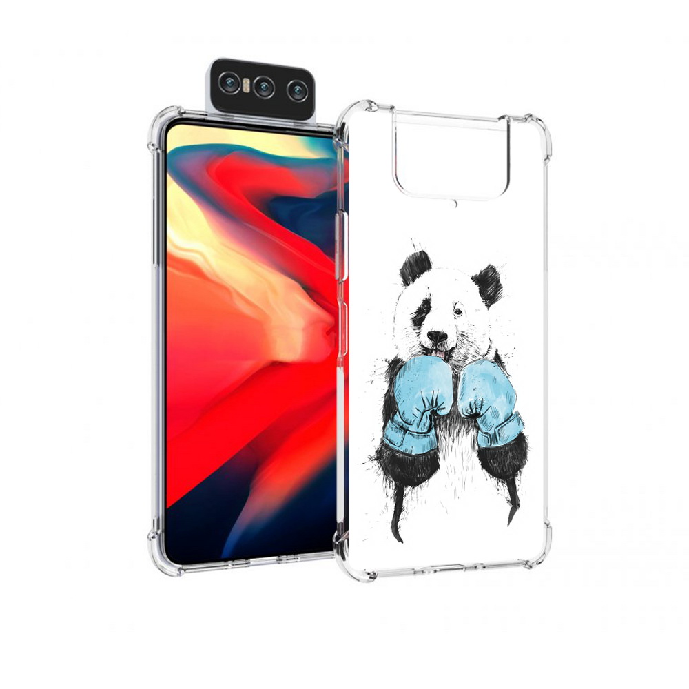 

Чехол MyPads Tocco для Asus Zenfone 8 Flip панда боксер, Прозрачный, Tocco
