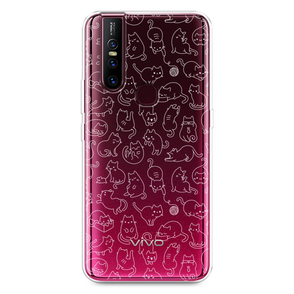 

Чехол Awog на Vivo V15 "Шкодливые котики", Разноцветный, 261050-2